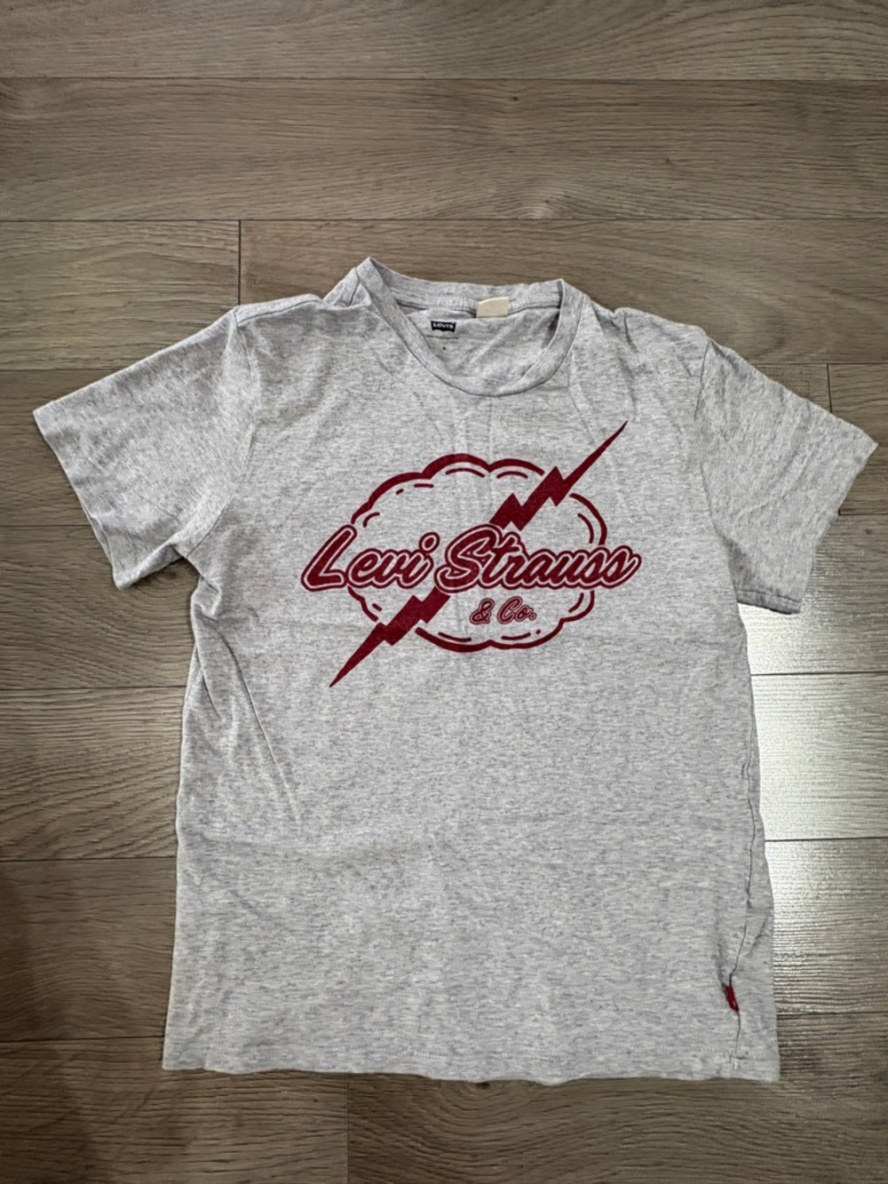 Levi's Heather Gray Tee with Black Logo Size-US-S